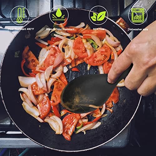 Beieverluck 12 Pack Large Silicone Cooking Spoons 10.8'' Heat
