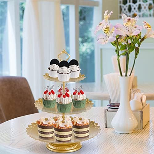Hedume Set of 10 Cake Stand, Metal Cupcake Stand Set with Multiple
