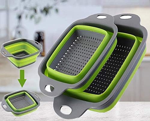 Easy Storage Folding Kitchen Strainer - Collapsible Colander - 8.50" x