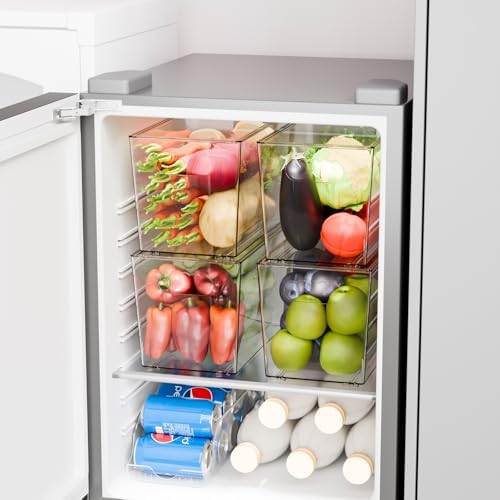 Yieach 6 Pack Large Clear Storage Bins with Lids