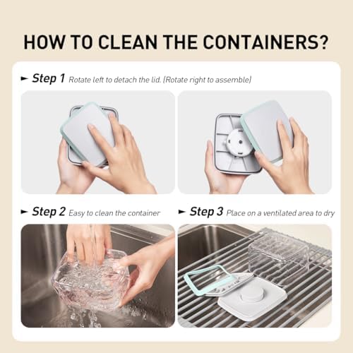 2.9Qt 2Pcs Airtight Food Storage Containers with Lids