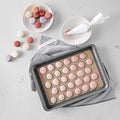 2 Pack Silicone Macaron Baking Mat, Non Stick Heat Pastry Sheet, Round