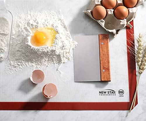 New Star Foodservice Bakery-Grade Stainless Steel Dough Scraper with