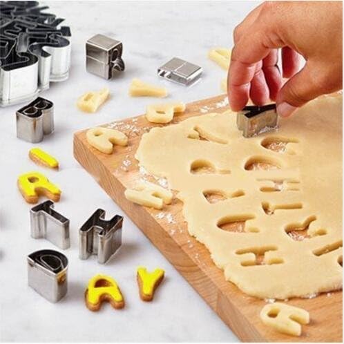 Mini Alphabet Number Cookie Cutters Sets of 37 Pieces Letter Mold Tools - Image 4