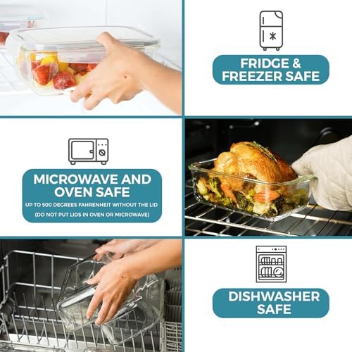 Razab 35 Pc Glass Food Storage Containers with Lids