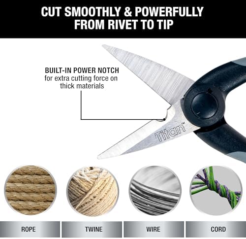 Titan Industrial Grade Heavy Duty Scissors Multipurpose Shears for