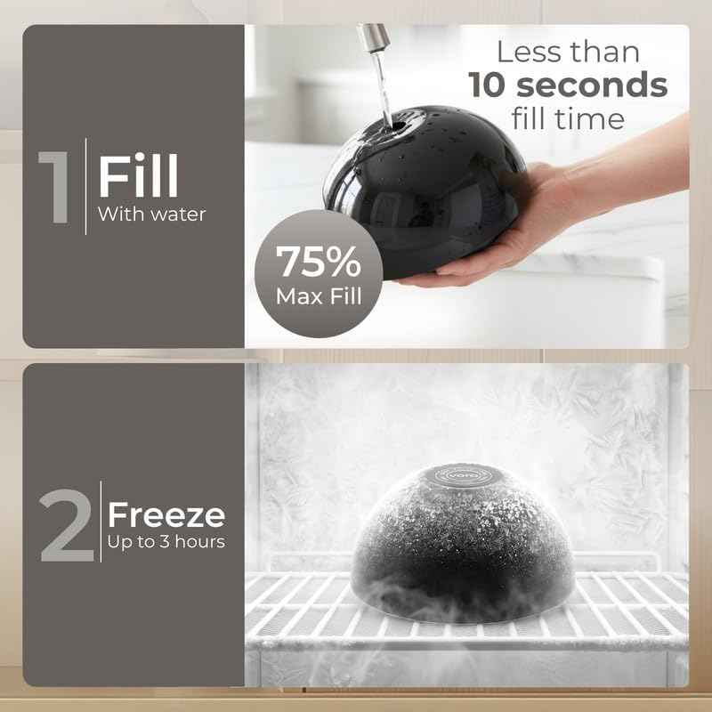 70oz White Stainless Steel Dip Chiller Bowl with Lid (1 Pack)