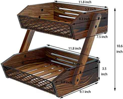 Dorhors Fruit Basket for Kitchen Counter Organizer,Fruit Bowl Stand Storage