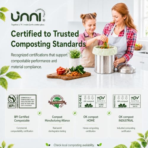 UNNI Compostable Bags, 200 Count, 2.6 Gallon