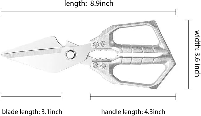 Kitchen Scissors all Purpose, Stainless Steel Kitchen Shears, Meat Scissors - Image 3