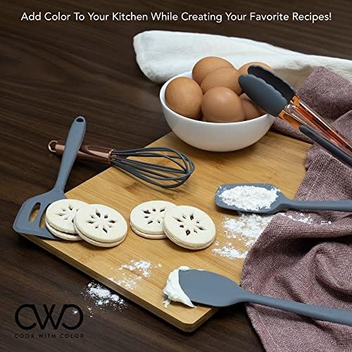 COOK WITH COLOR Mini Silicone Utensil Set, Gray