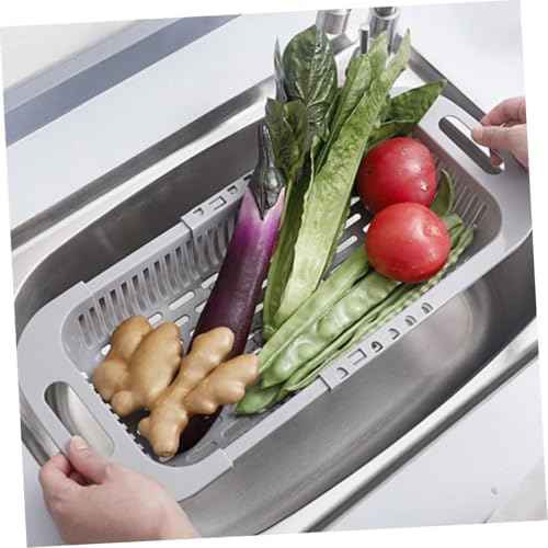 3pcs Expandable over Sink Colander Vegetable Washing Basket Set