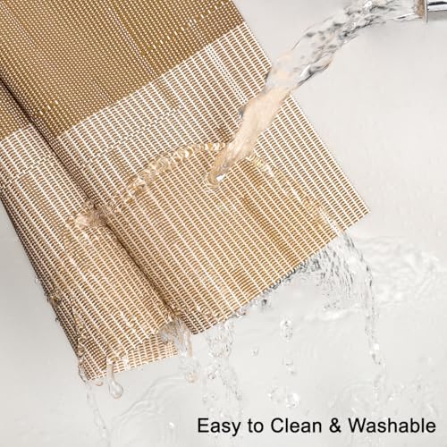 Placemats Set of 6, Vinyl Woven Heat-Resistant Place Mats