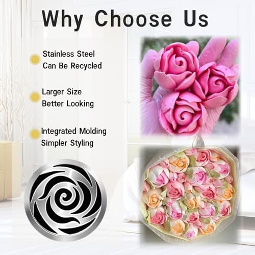 10PCS Extra Large Russian Piping Tips Stainless Steel 3D Flower