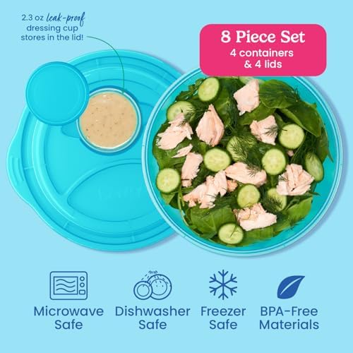 Bentgo Easyboxes Salad-to-Go Containers - 8-Piece Set: 4 Bowls