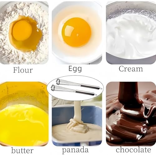 2 Pieces 10.23inch Stainless Steel Ball Whisks,Durable Manual Egg