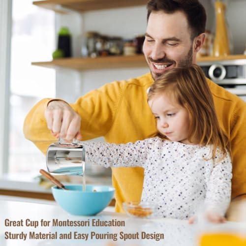 HULISEN Milk Frothing Pitcher, 6.8oz/200ml Stainless Steel Frother Cup