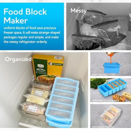 Silicone Freezer Molds with Lids, 1/2 Cup Soup Freezer Container