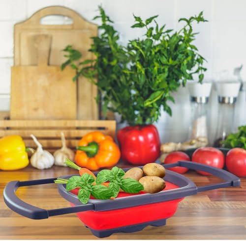 Collapsible Silicone Colander – Space-Saving Foldable Strainer for