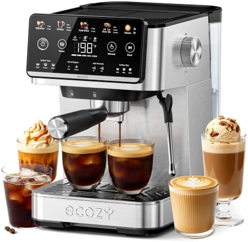 ecozy 4-in-1 Espresso & Cold Brew Machine with Milk Frother