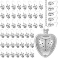 50 Pcs Stainless Steel Heart Shaped Tea Infuser, Loose Leaf Steeper