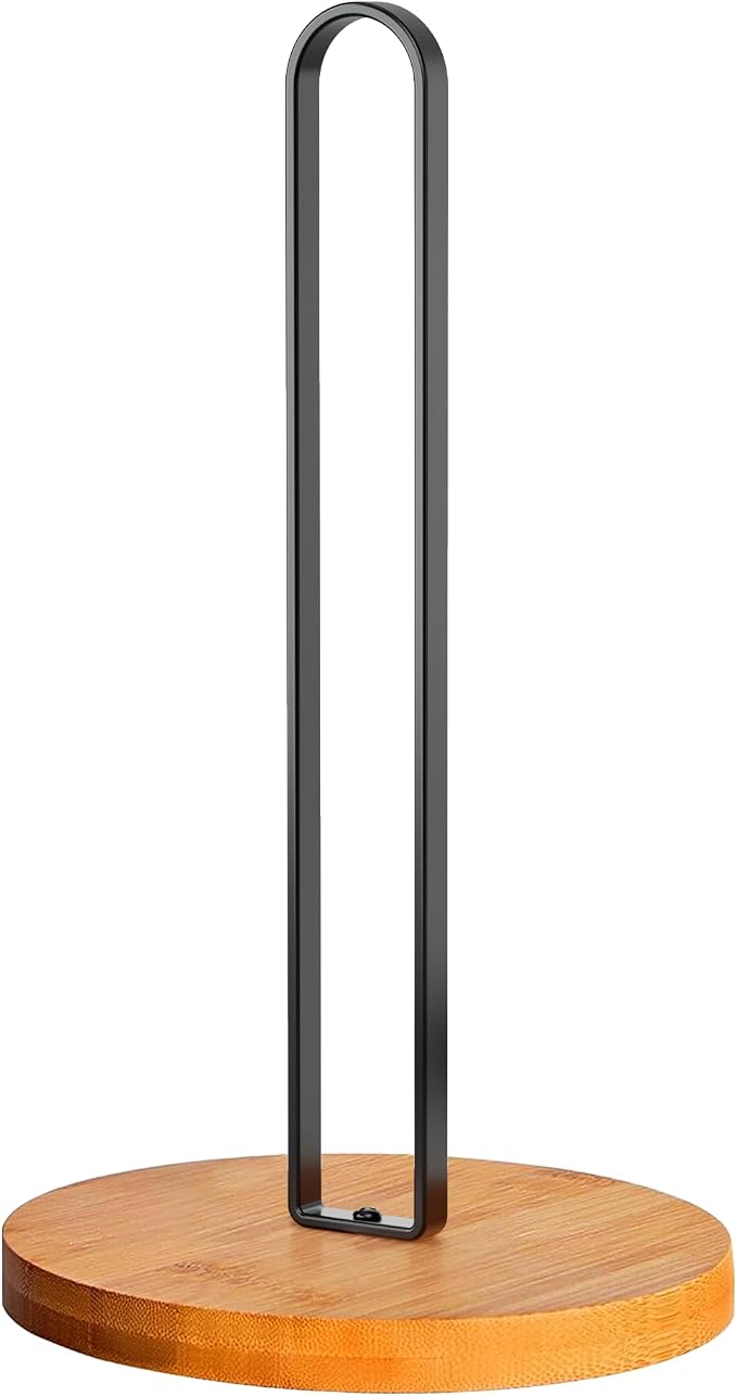 TONLEA Wooden Paper Towel Holder Countertop, Kitchen-Towel-Holder FreeStanding by TONLEA