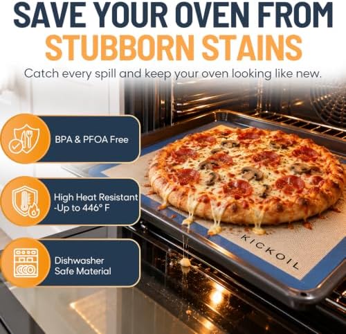 Silicone Baking Mats, Set of 3, BPA-Free