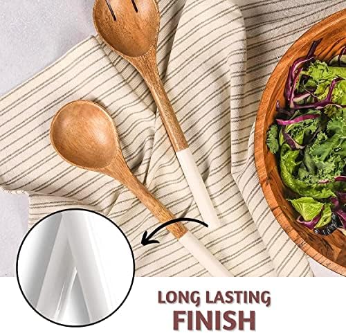 Folkulture Salad Servers or Salad Tongs | Set of 2 (12") Serving