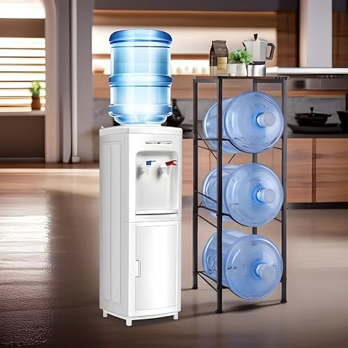 3-Tier Water Jug Rack for 5 Gallon Bottles, Heavy Duty Metal Water