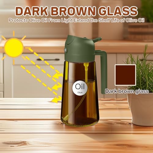 YARRAMATE 16oz/470ml DarkBrown Oil Sprayer