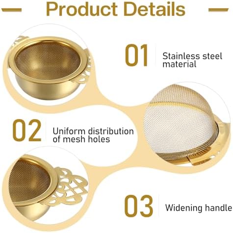 8 Pack 304 Stainless Steel Tea Drain Strainer Tea Filter Mesh Teas