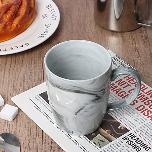 14 OZ Marble Coffee Mugs, M067 Novelty Marble Ceramic Cup for Home and