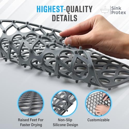 Silicone Sink Protectors for Kitchen Sink – 2 Pack Kitchen Sink Mats