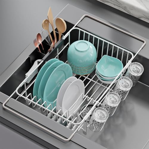 Small In-Sink Dish Drying Rack, White