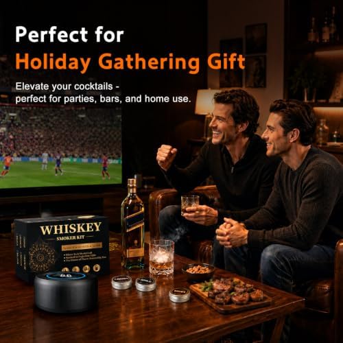 Electric Whiskey Smoker Kit with Led Lights, No Butane Needed