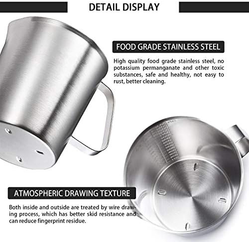 Stainless Steel Measuring Cup Pitcher with Marking with Handle for