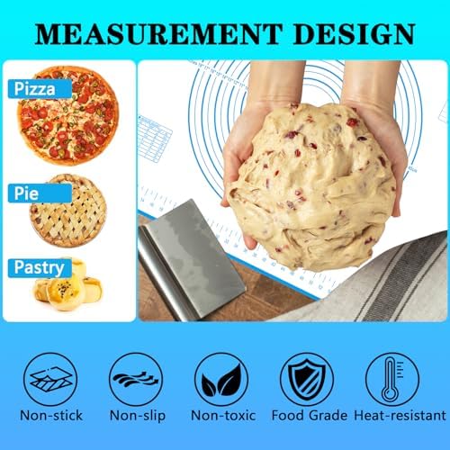 UBeesize Oversize Silicone Baking Mat, 23.6x31.5 Inch Non Stick Pastry