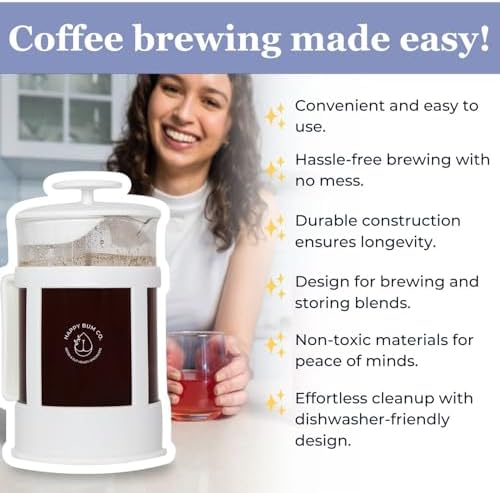 Happy Bum Glass French Press, 1L