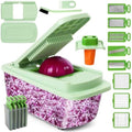 16-in-1 Vegetable Chopper with 8 Stainless Steel Blades