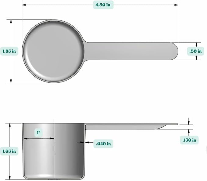 1/4 Cup Long Handle Plastic Measuring Scoop - Image 2