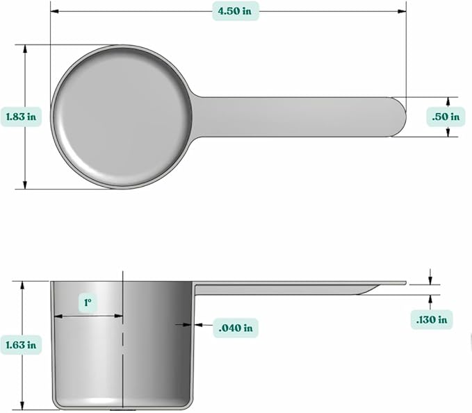 1/4 Cup Long Handle Plastic Measuring Scoop - Image 2