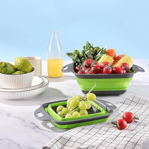 Collapsible Colander,Collapsible Colander Set,Folding Kitchen Silicone