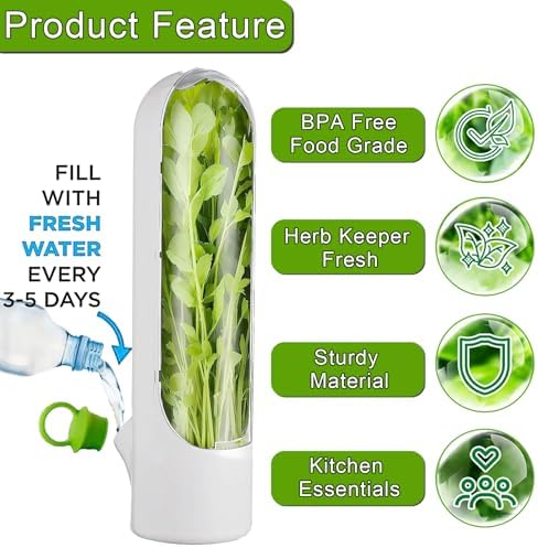 2 Pack Fresh Herb Keepers for Refrigerator