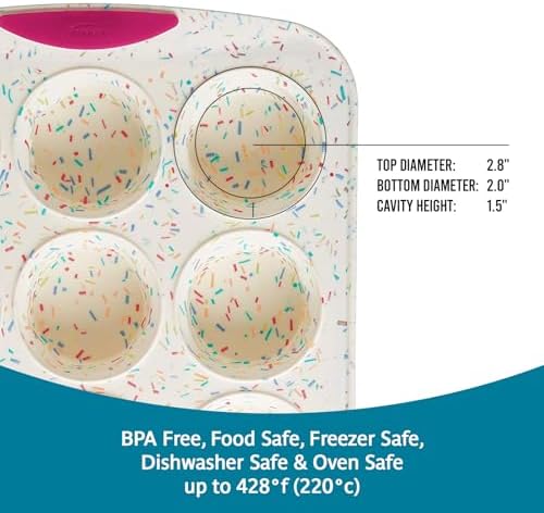 Trudeau Reinforced Structured Silicone Muffin Pan, 12-Cup