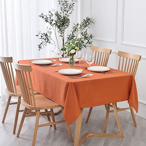 maxmill Textured Rectangle Tablecloth Water Resistant Wrinkle Free