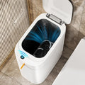MUEE Automatic Bagging Bathroom Trash Can, 3.5 Gal, White