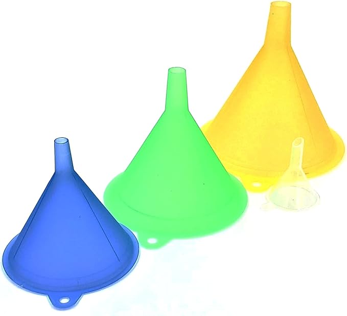 Funnels Variety Set of 5 Mini, Small to Larg Plastic Funnel - Image 7