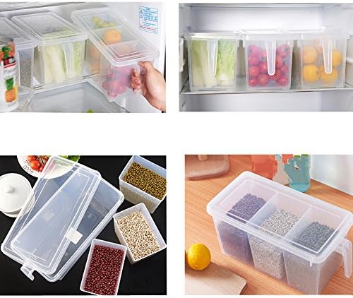 2-Pack Divided Veggie Storage Containers with Lids