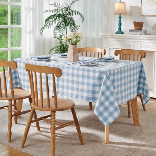 Veblandy Checkered Tablecloth Rectangle Waterproof Gingham Table Cloth