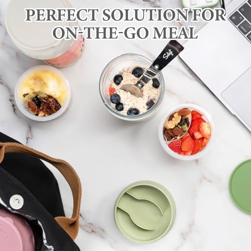 SOLIGT 2 Pack Overnight Oats Containers with Lids